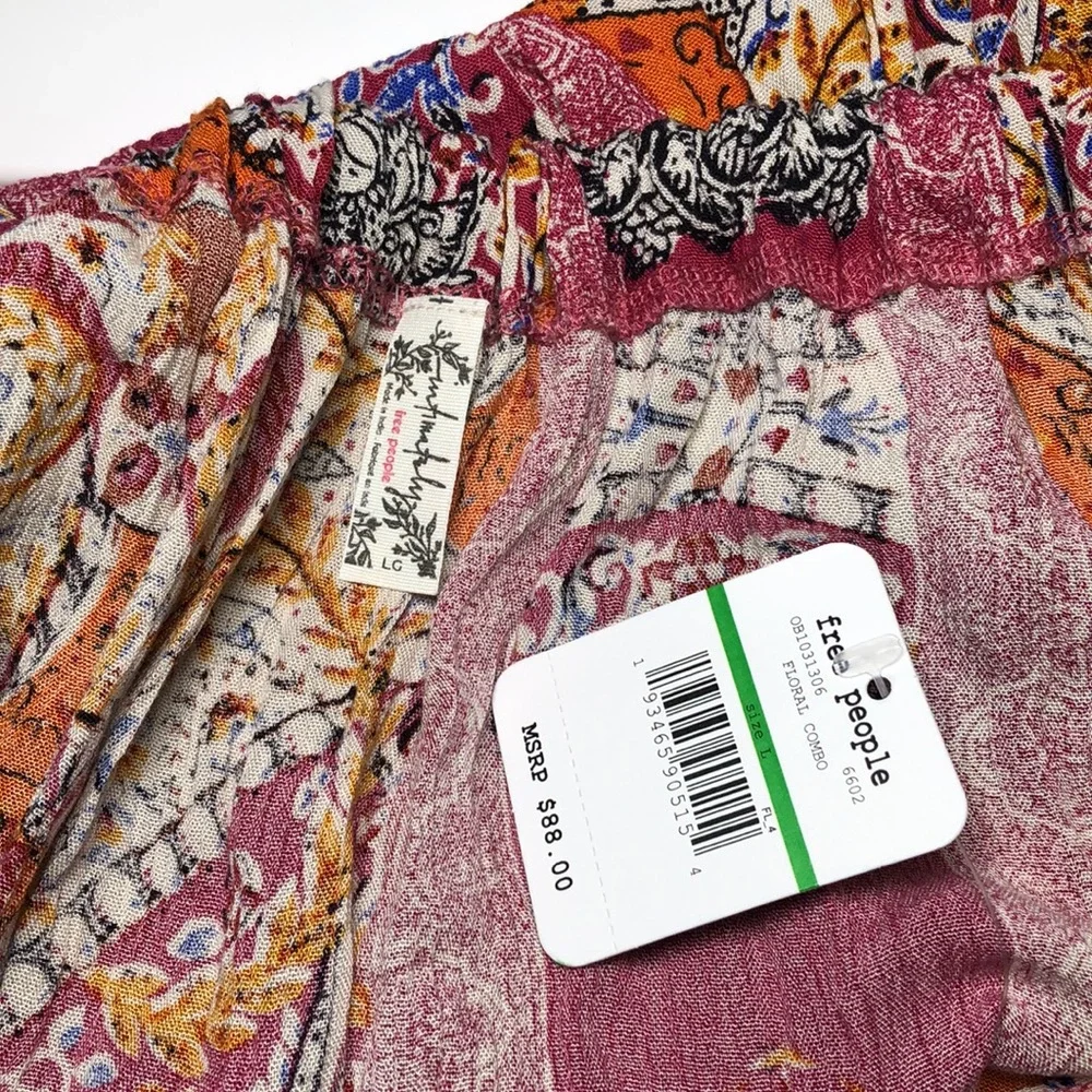 NWT Intimately free people floral combo tunic tank/mini dress - Picture 12 of 12